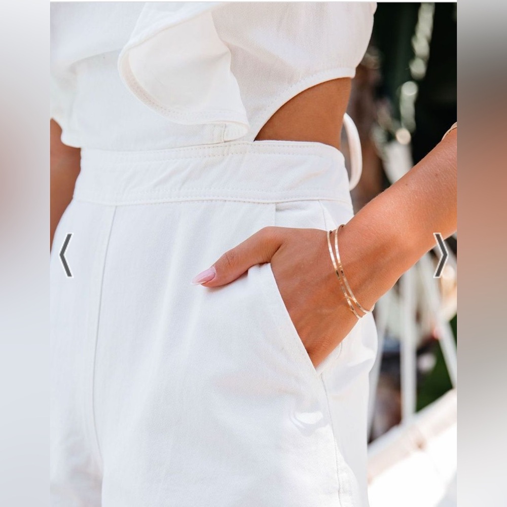DO+BE White Ruffle Jumpsuit - Picture 4 of 16